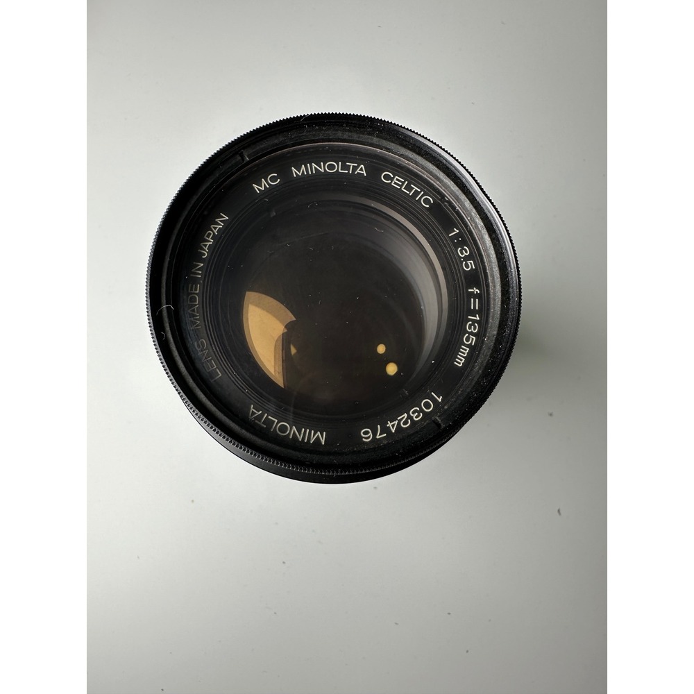 Vintage Minolta MC Celtic 135mm f3.5 Lens with Vivitar 55mm Skylight Filter